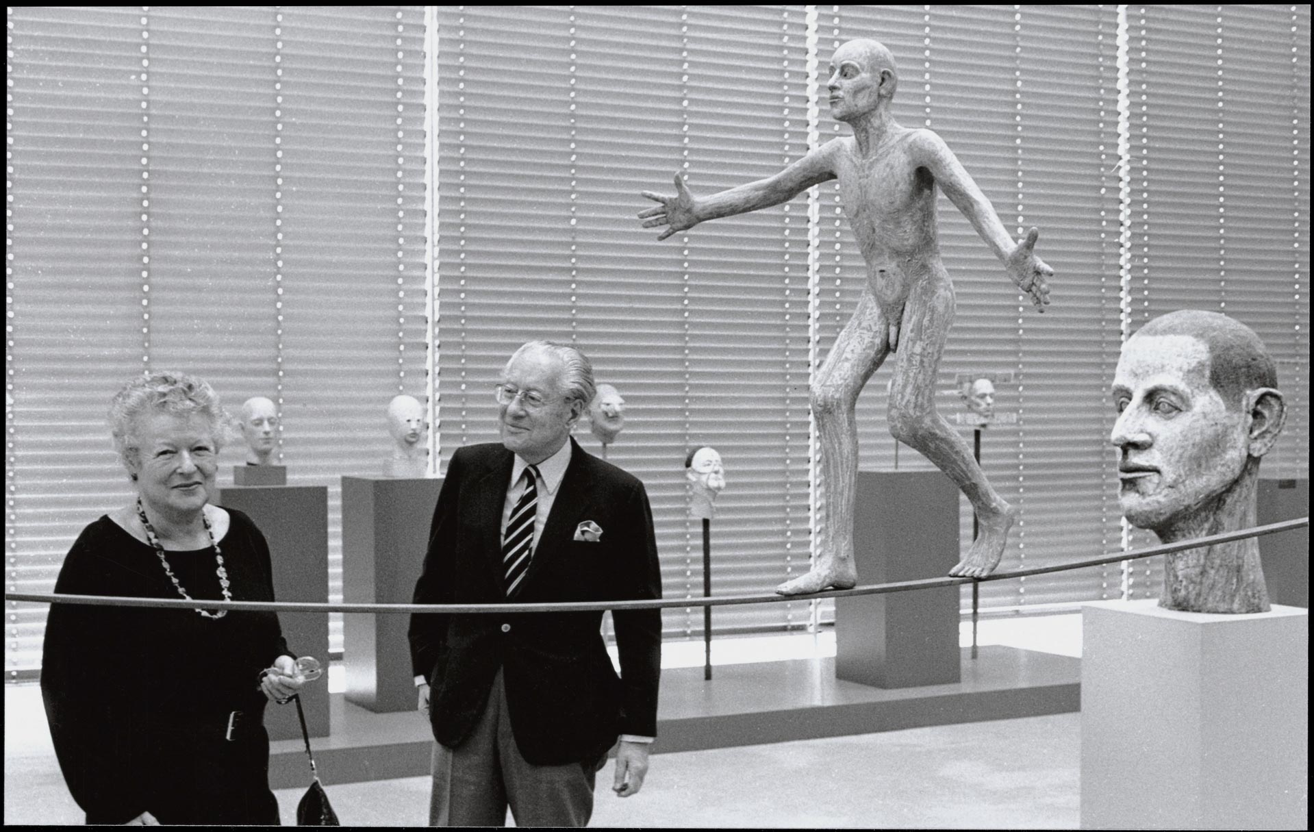 Sir Robert and Lady Sainsbury in the gallery, 1985