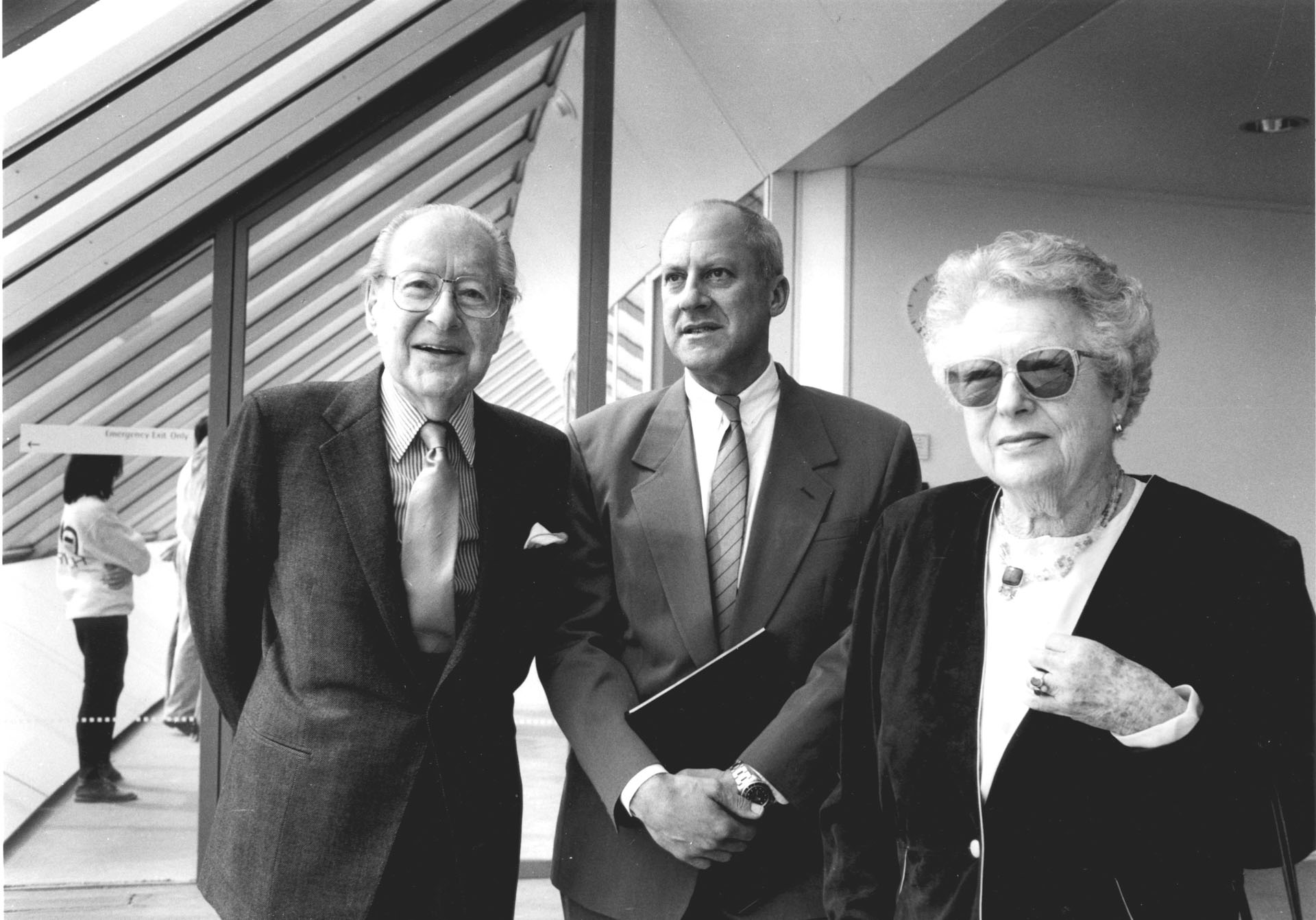 Robert and Lisa Sainsbury with Norman Foster, 1991