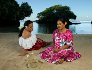 Yuki Kihara, Two Fa'afafine on the Beach (after Gauguin) (2020)