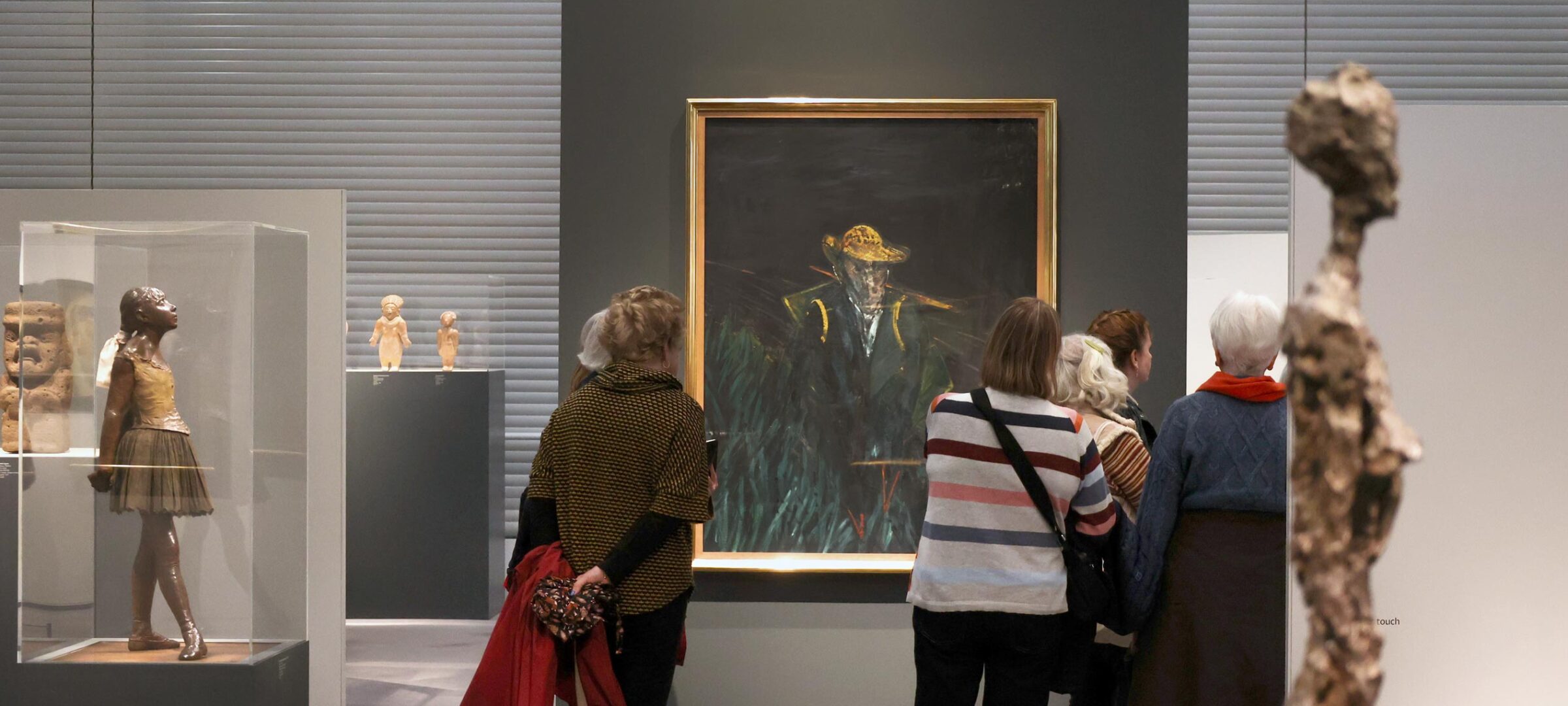 A tour group in the Sainsbury Centre Living Area.